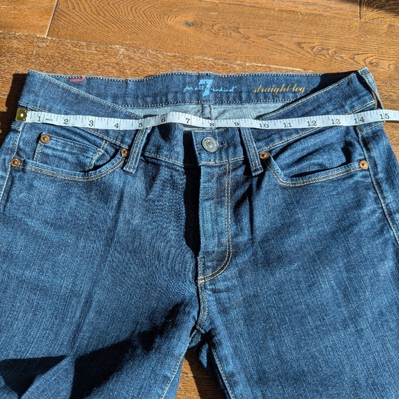 7 For All Mankind Straight Leg Women's Size 27 Dark Wash Denim Office Carrier - Picture 5 of 8